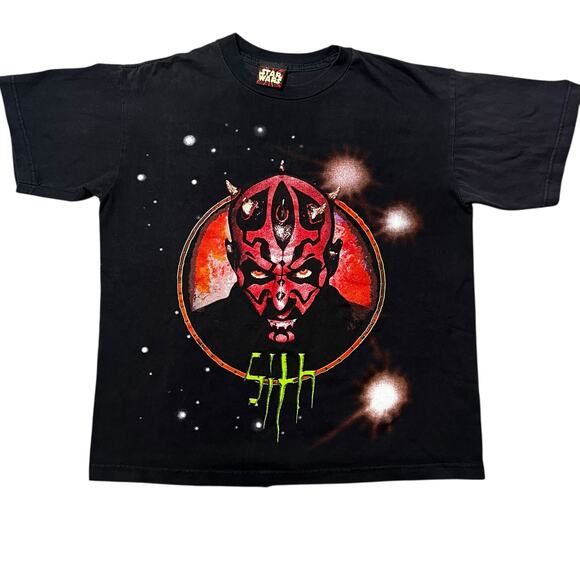 Vintage Star Wars graphic Darth Maul graphic adult T Shirt size medium - Picture 1 of 6